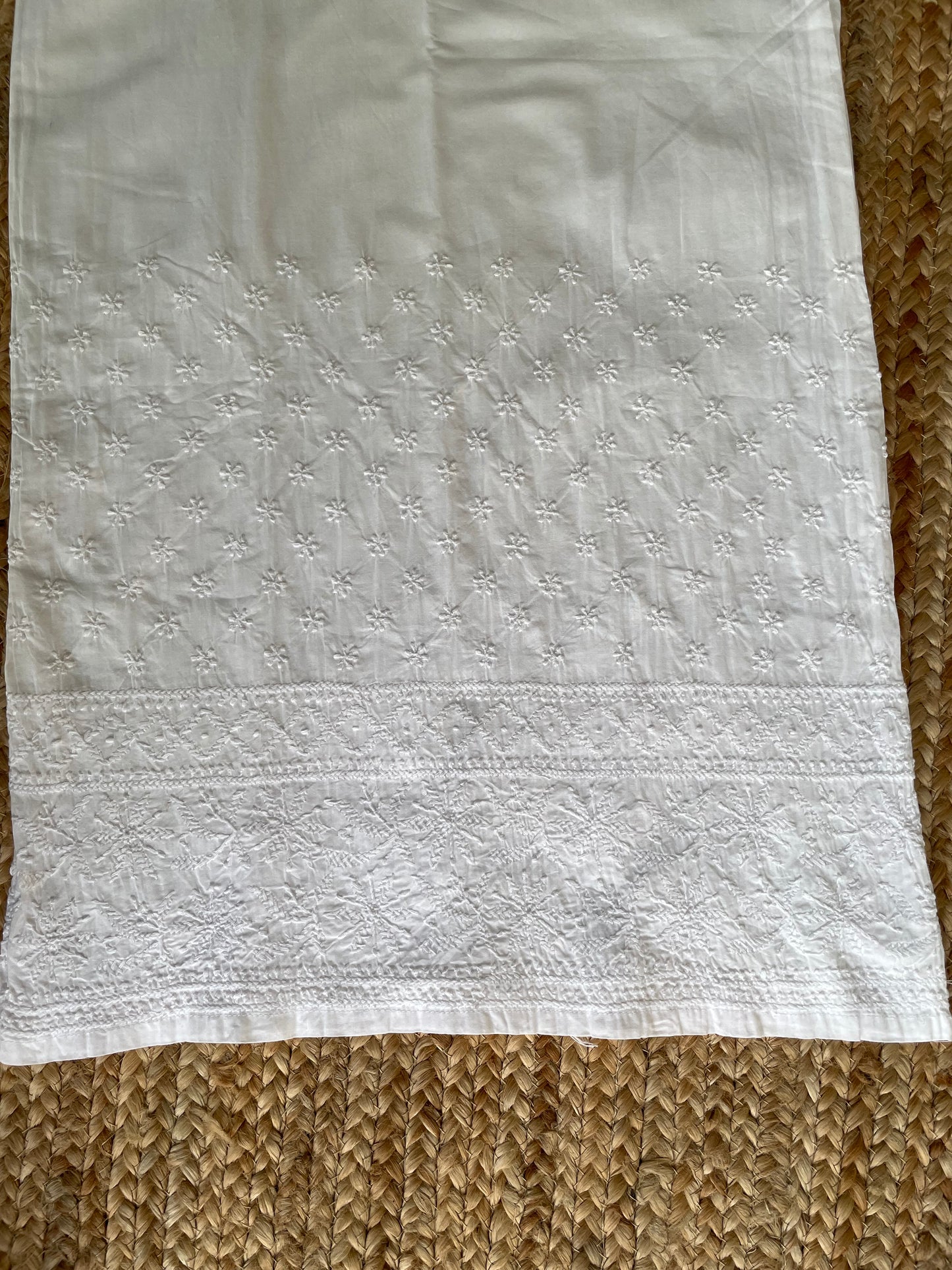 Chikankari Palazzo (White)