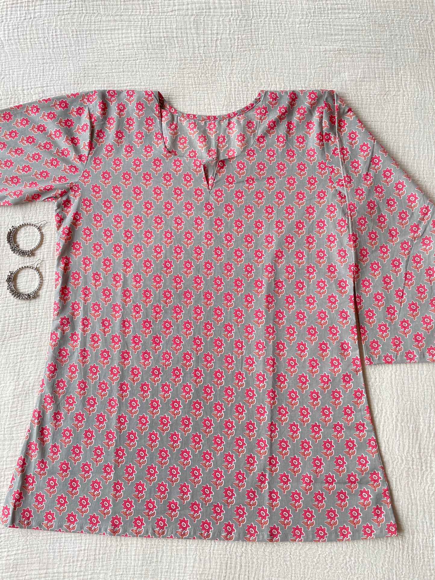 Cotton HandBlock Print Short Kurti