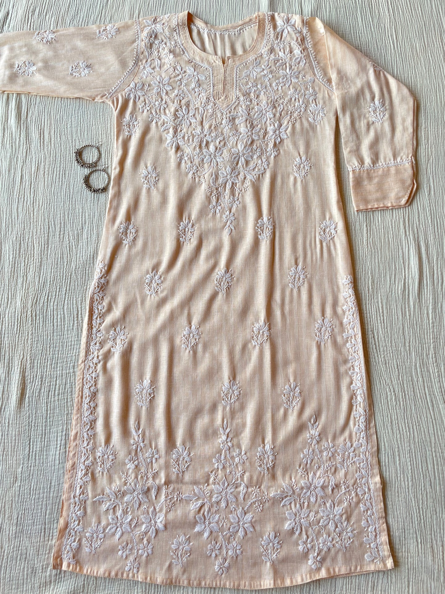 Cotton Chikankari Kurta ( Cream)