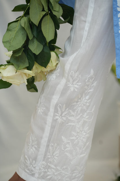 Modal Chikankari Pant (White)