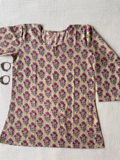 Cotton HandBlock Print Short kurti