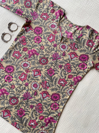 Cotton HandBlock Print Short kurti