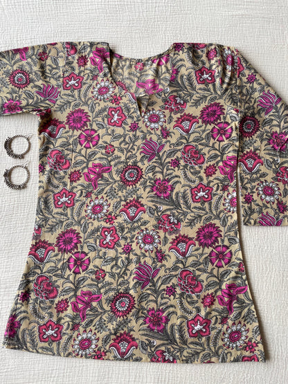 Cotton HandBlock Print Short kurti