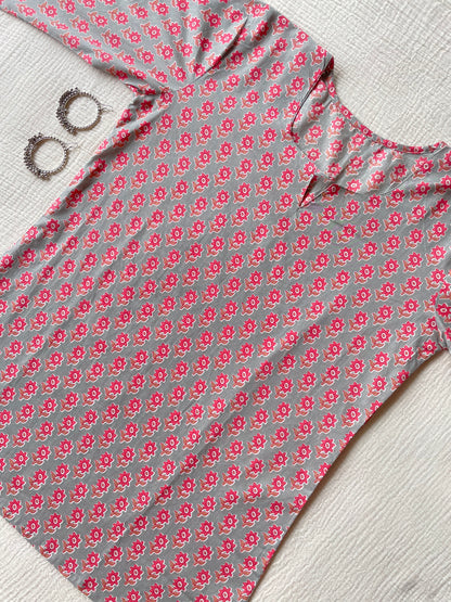 Cotton HandBlock Print Short Kurti