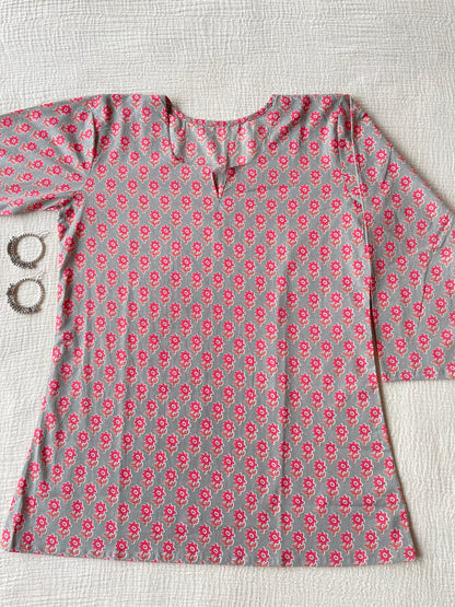 Cotton HandBlock Print Short Kurti