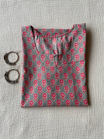 Cotton HandBlock Print Short Kurti