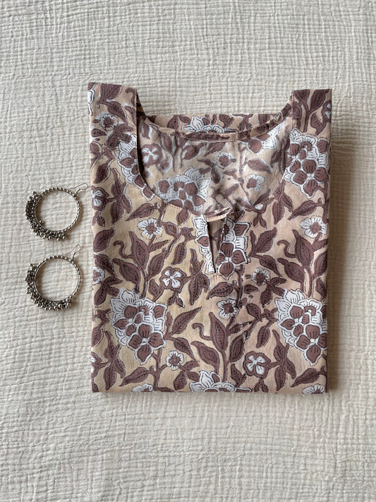 Cotton HandBlock Print Short kurti