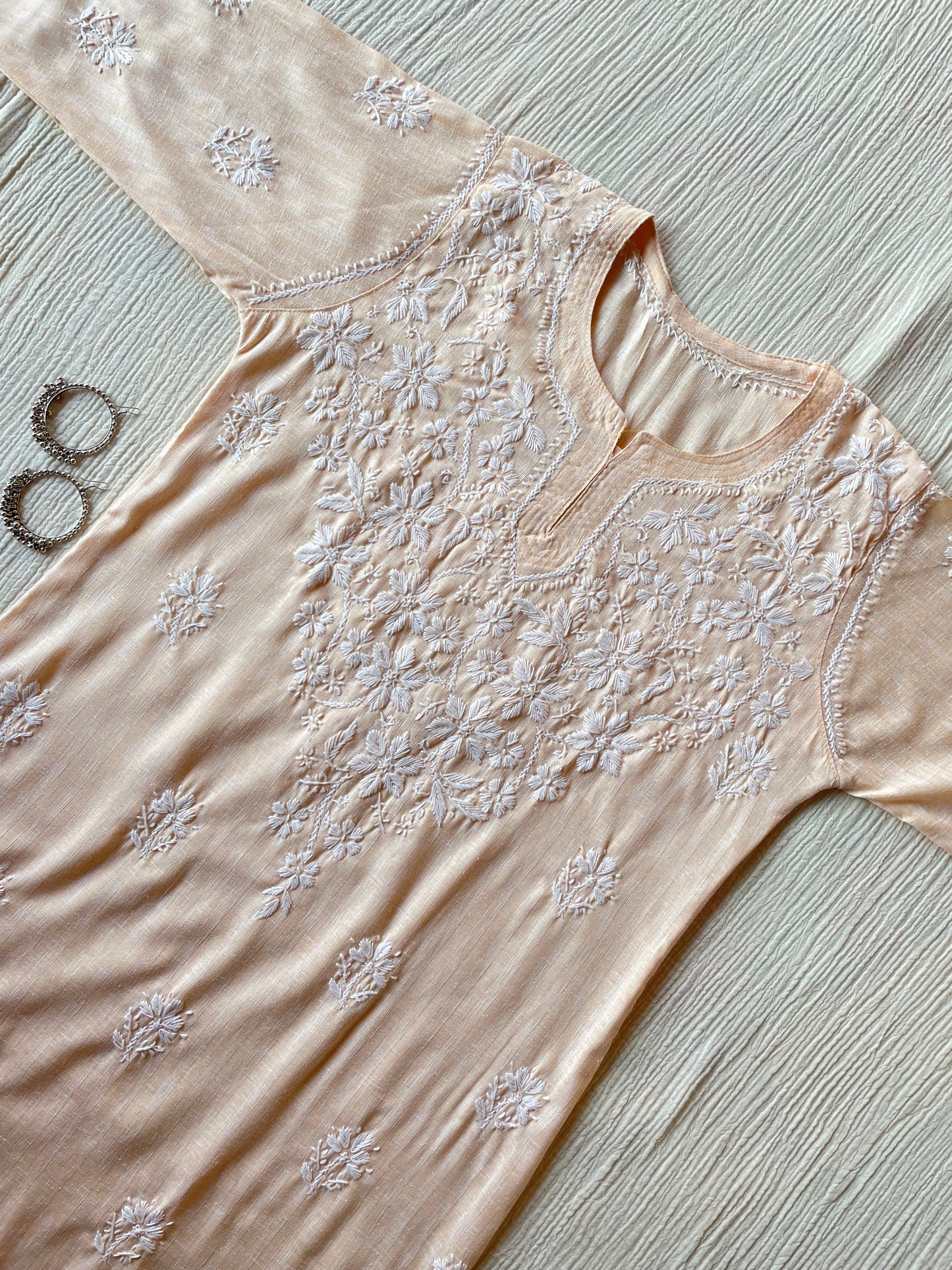 Cotton Chikankari Kurta ( Cream)