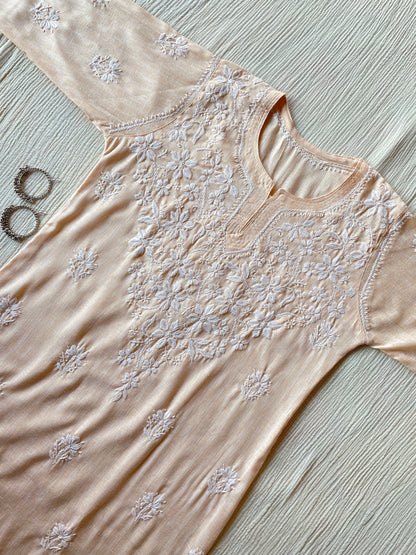 Cotton Chikankari Kurta ( Cream)