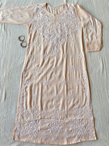 Cotton Chikankari Kurta ( Cream)