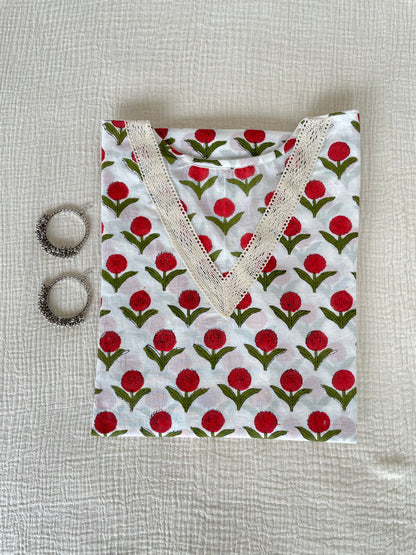 Cotton HandBlock Print kurti