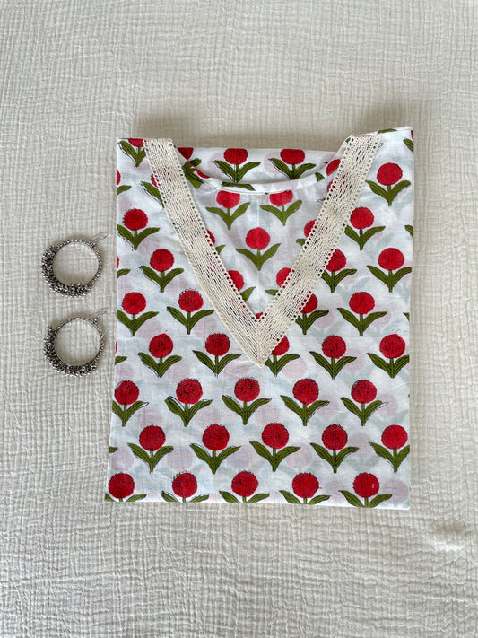 Cotton HandBlock Print kurti