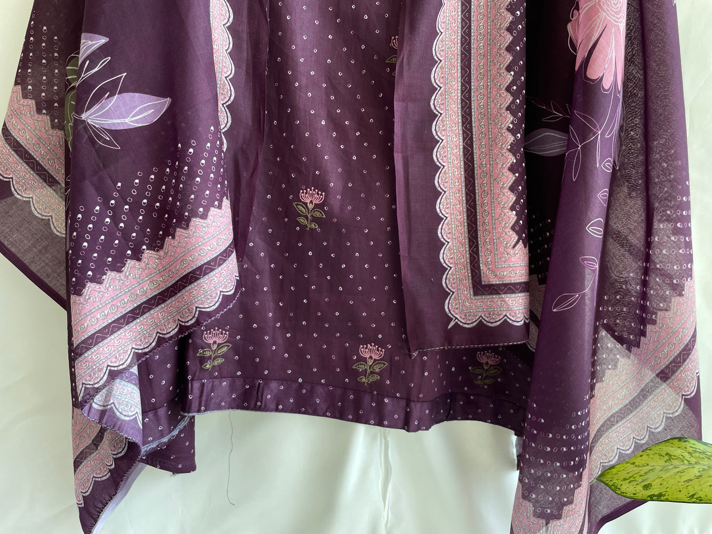 Cotton Unstitched suit set with Beautiful Printed Dupatta