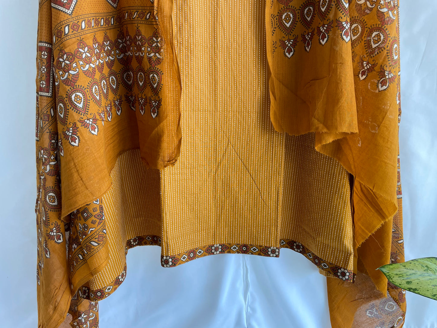 Pure Cotton Ajrakh Print Unstitched suit set with Beautiful Dupatta