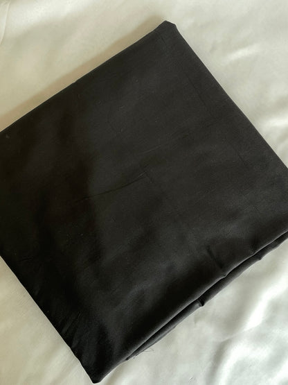 Black Unstitched Machine Embroidered suit set with Designer Dupatta