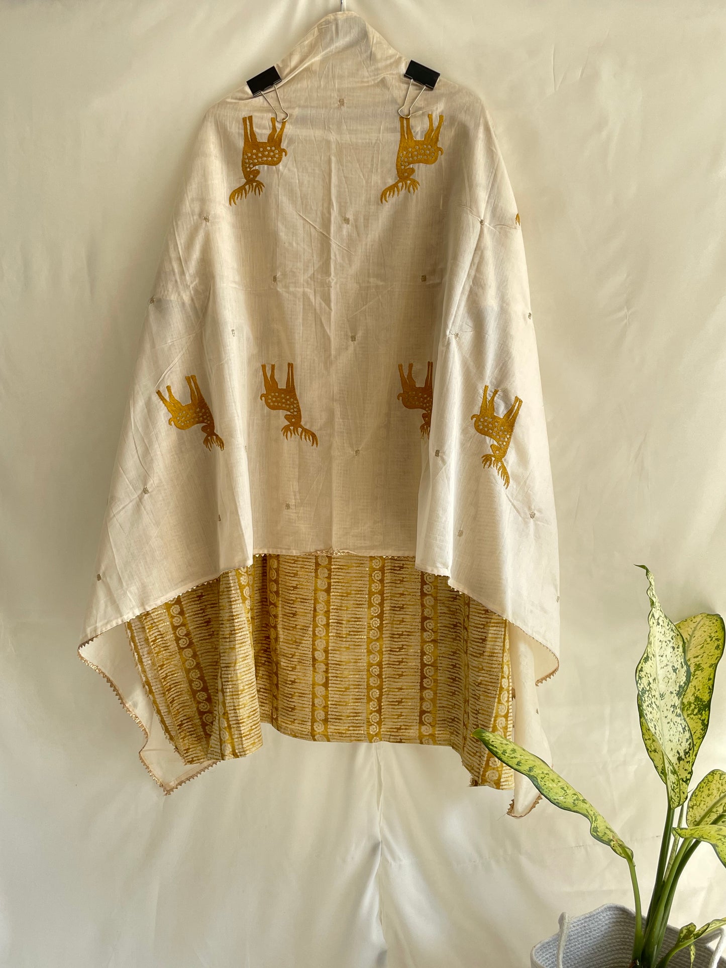 Jaam Cotton Unstitched suit set with Beautiful Embroidered Dupatta