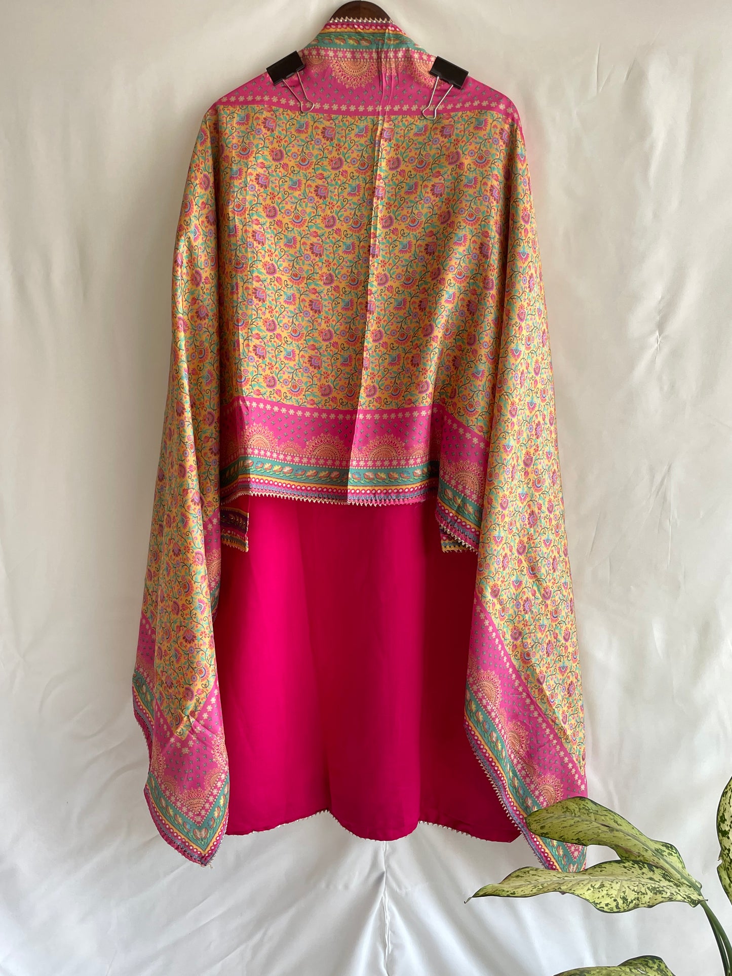 Pakistani style Unstitched suit set with Beautiful Printed Dupatta