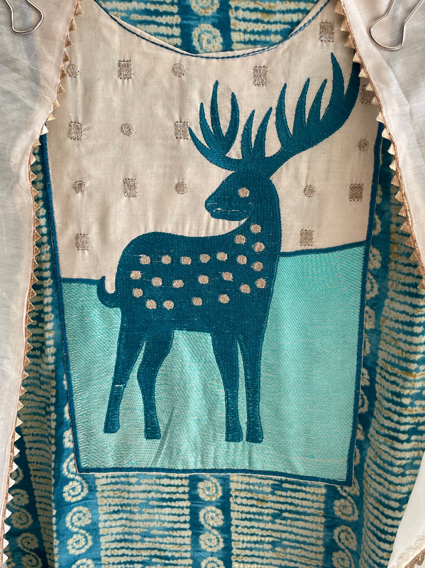 Jaam Cotton Unstitched suit set with Beautiful Embroidered Dupatta