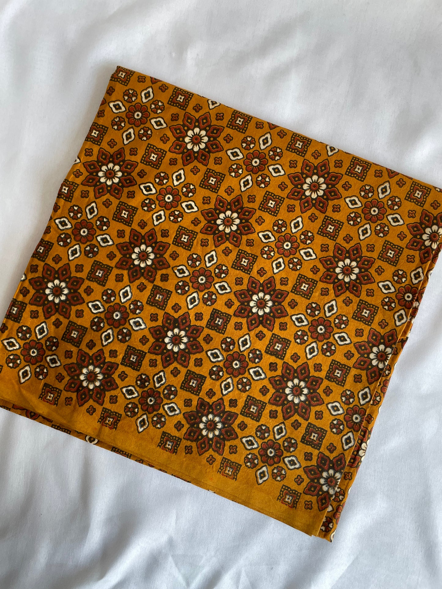 Pure Cotton Ajrakh Print Unstitched suit set with Beautiful Dupatta